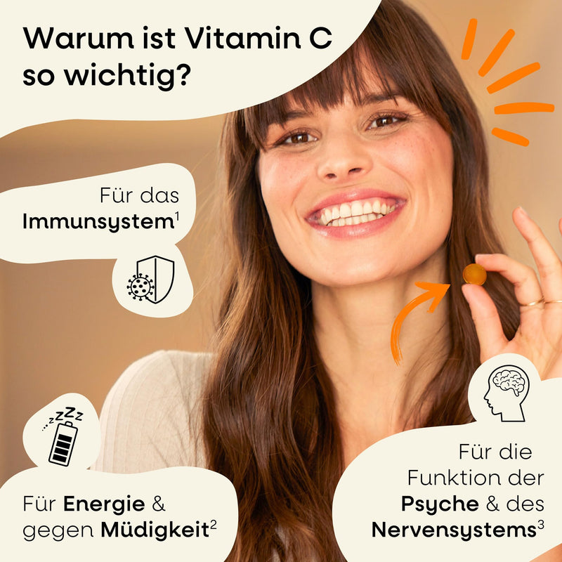 [Australia] - Vitamin C gummy bears for adults I High-dose vitamin C gummies with 125mg I Vegan gluten & lactose-free gummy bears to strengthen the immune system, form collagen and combat fatigue I 60 pieces 
