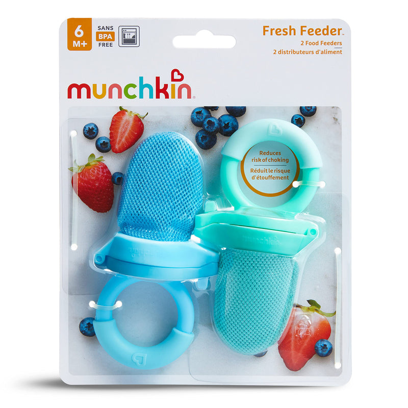 [Australia] - Munchkin Fresh Food Feeder, 2 Count (Pack of 1), Blue/Mint Blue/Green 
