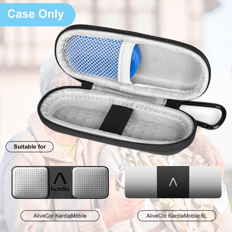 [Australia] - Case for AliveCor Kardia Mobile Heart Monitor, Hard Shell Case for Kardiamobile 6L and Kardia Mobile EKG Device with Pill Box, Heart Monitor EKG Travel Carrying Case 
