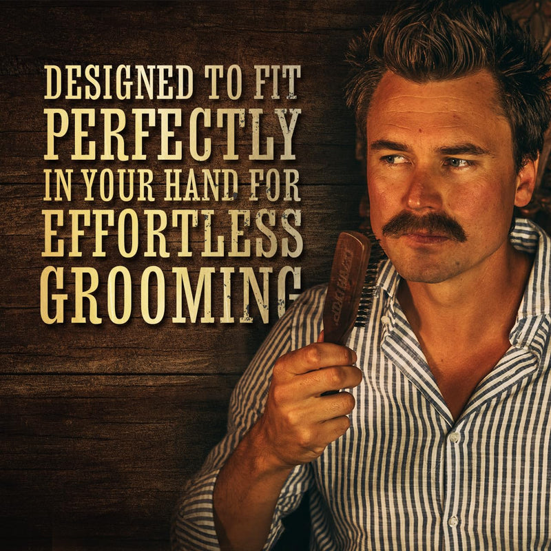 [Australia] - Wooden beard and mustache brush Wooden brush for beard and hair care 