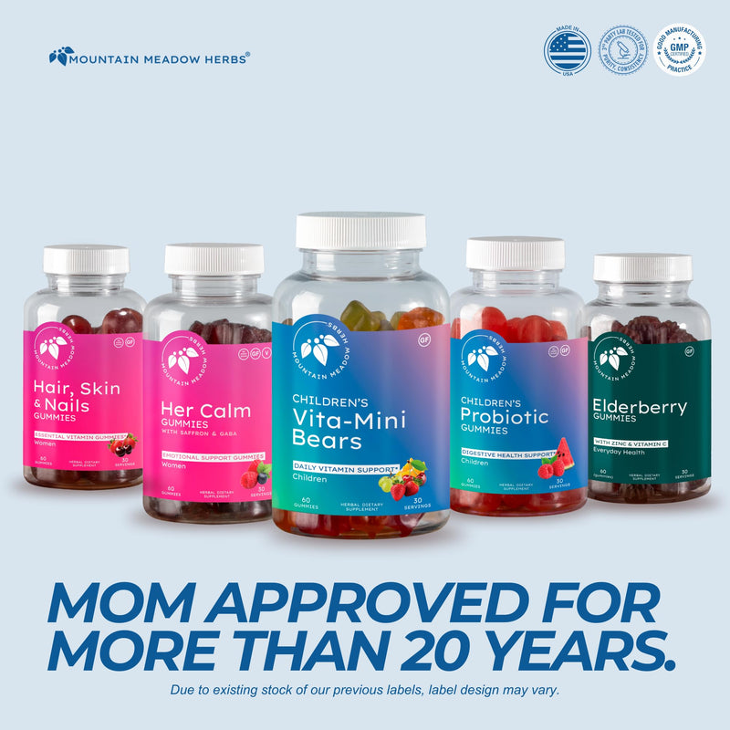 Mountain Meadow Herbs Vita-Mini Bears 60 ct | Multivitamin Gummies for Children, Healthy Growth and Development Support, Essential Daily Wellness, Fruit Flavor Supplement