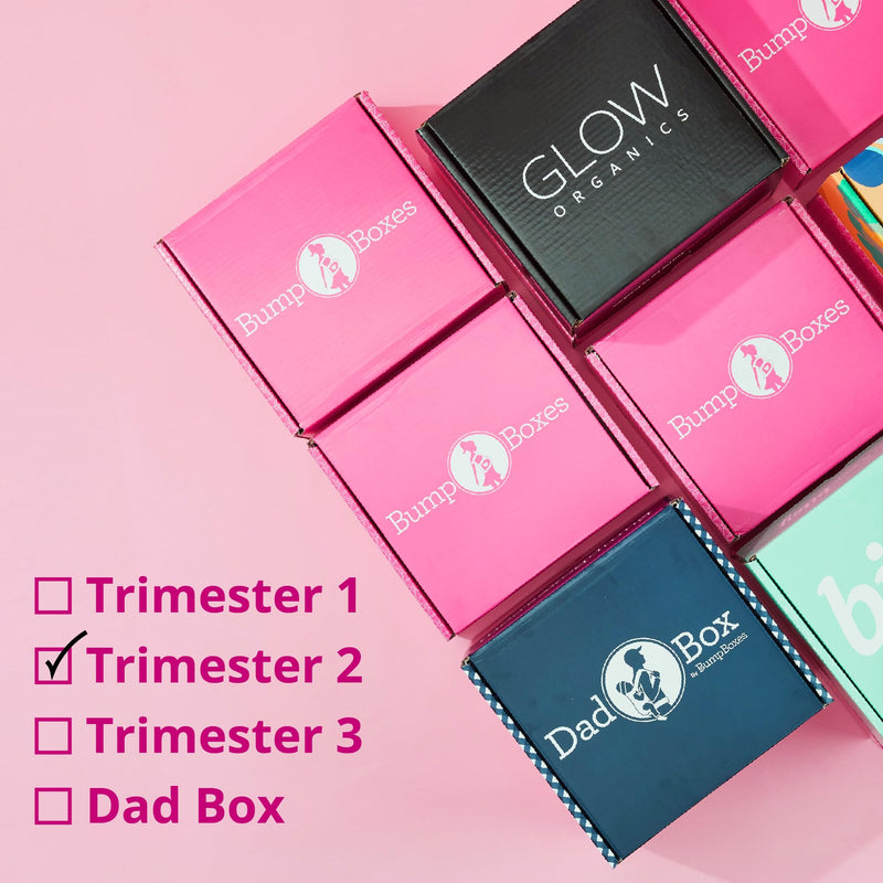 [Australia] - Bump Boxes 2nd Trimester Gift Set, Complete Pregnancy Care Package with Belly Butter, Bath Soak, Baby Footed Sleeper, Sonogram Frame and Eye Mask 