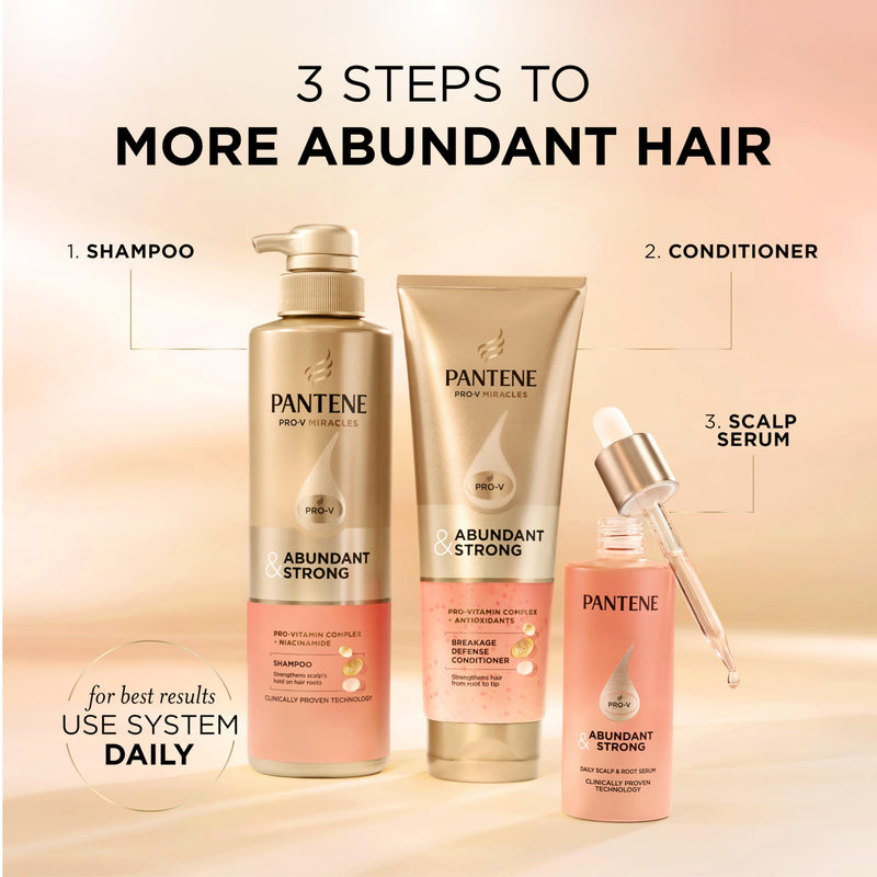 Pantene Abundant & Strong Daily Scalp Serum, Strengthens Scalp’s Hold on Roots, 2 oz
