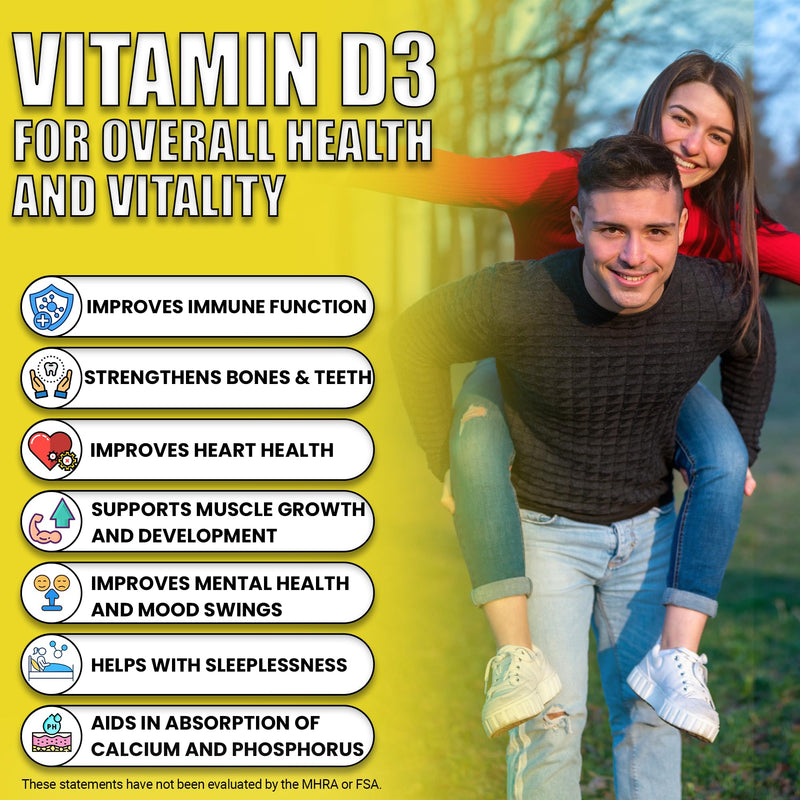 Vitamin D 1000IU Tablets (3-Month Supply) - High Strength Vitamin D Tablets to Support Immune System, Teeth, Bones, and Muscles - 84 Count Vitamin D3 1000 IU Tablet for Children and Adults 1 count (Pack of 84)