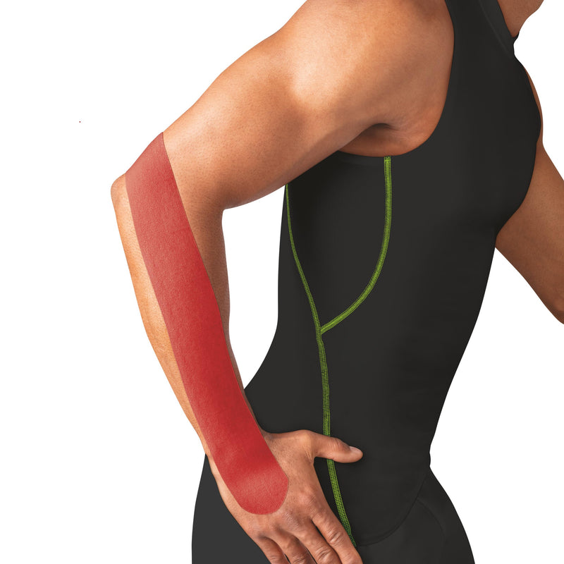 Leukotape K Kinesiology Tape – Water-Repellent, Skin-Friendly, Stays in Place for up to 9 Days - 2 in x 5 yds, Red, 1 Roll 5 cm x 5 m (1 Roll)