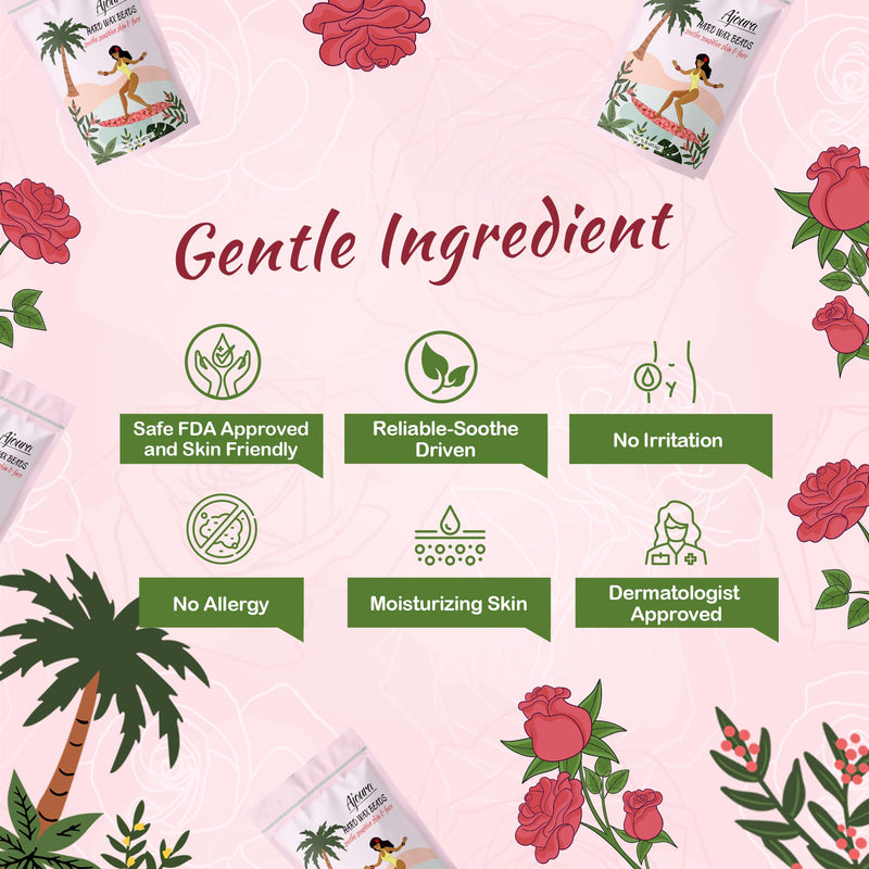 [Australia] - Ajoura Wax Beads for Hair Removal, 1lb Pink Rose Hard Wax for Coarse Hair, Perfect for Brazilian, Bikini, Eyebrow, Legs, Facial, and Full Body Waxing, At-Home Wax Refill for Women and Men Pink Wax 