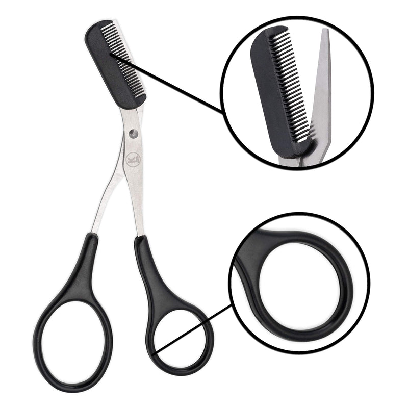 [Australia] - K-Pro eyebrow scissors - removable eyebrow comb scissors for men and women 