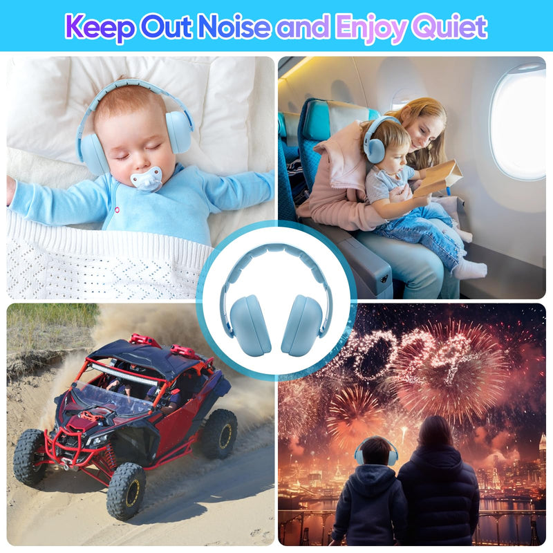 [Australia] - Baby Headphones for Noise - [Upgraded Friendly Version] Infant Ear Muffs Noise Protection - Toddler Noise Cancelling Headphones - Baby Ear Protection for 3 Months to 3 Years Blue 