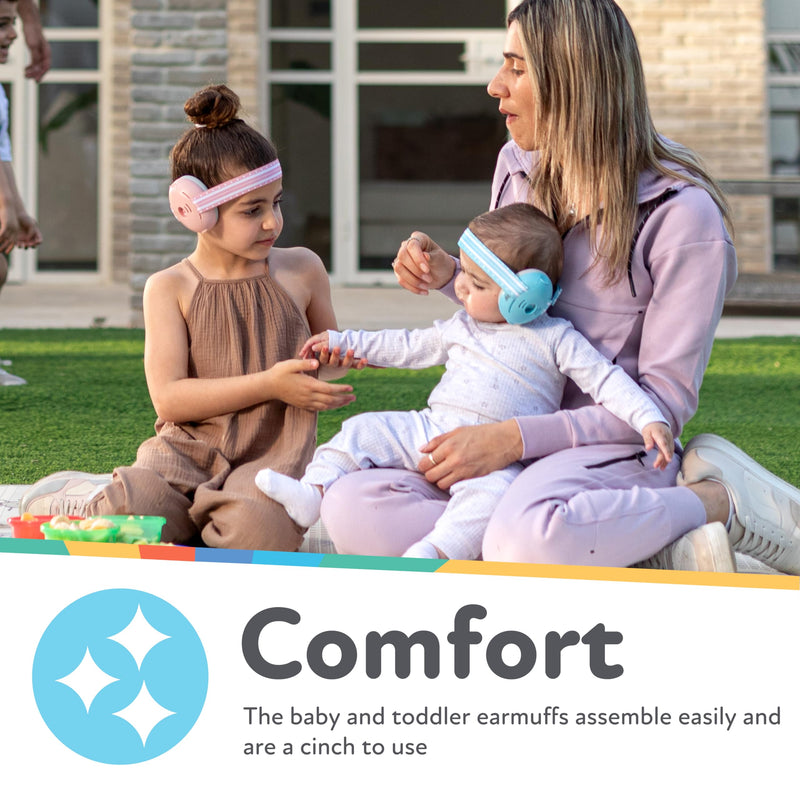 [Australia] - Nuby Soft Sounds Earmuffs - Adjustable Baby Earmuffs - Baby Essentials for Travel - White 