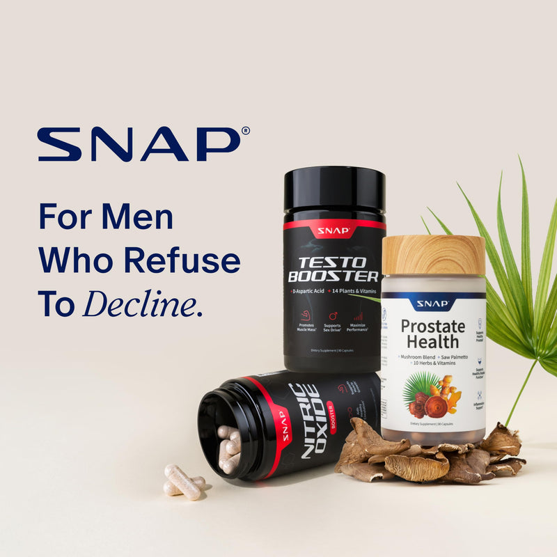 Snap Supplements Prostate Health Supplements for Men, 90 Vegan Capsules | Supports Urinary Tone and Healthy DHT Balance, Saw Palmetto for Men, Stinging Nettle, Beta-Sitosterol, Non-GMO, Gluten-Free 90 Count (Pack of 1)