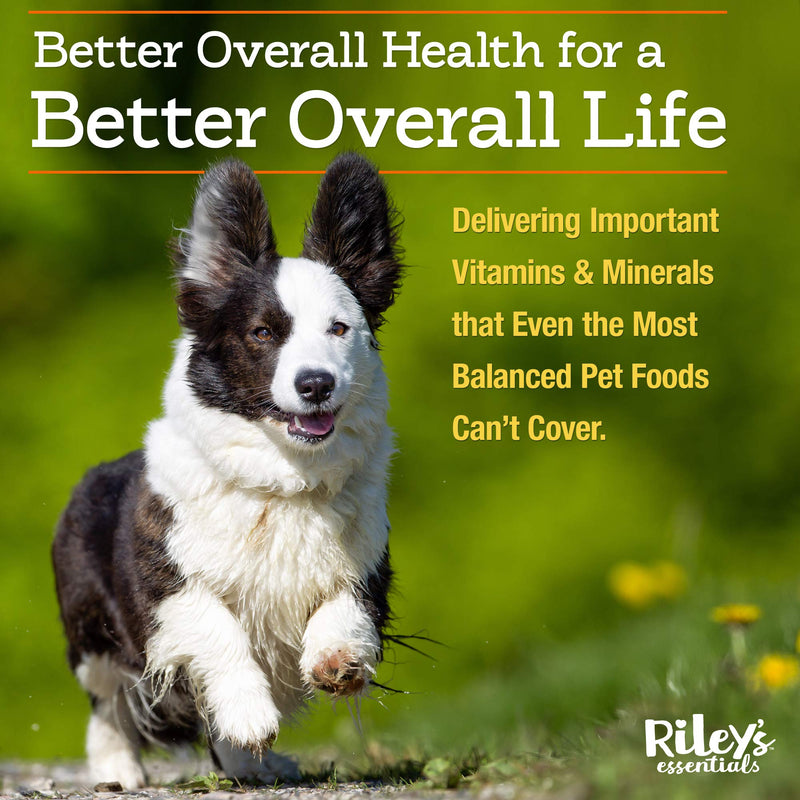 Riley's Multi-Essentials Multivitamin for Dogs - Vitamins, Minerals, Spirulina, Kelp, and Milk Thistle for Nutritional Support - Puppy and Senior Dog Vitamins - 8oz Powder - PawsPlanet Australia