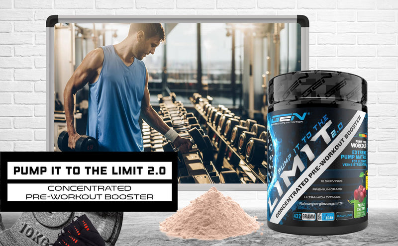 [Australia] - Pump it to the Limit - Pump Booster - Ultra high dose - Pre Workout with Citrulline + AAKG + Taurine + L-Ornithine + Beetroot Extract - Without Caffeine - 432 g Powder - Triple Cherry Flavor 