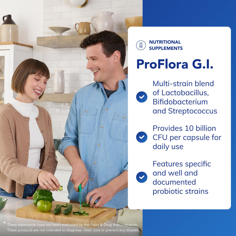 Pure Encapsulations ProFlora G.I. - Healthy Bacteria Blend for Gut Health - Dairy Free Supplement - 60 Capsules