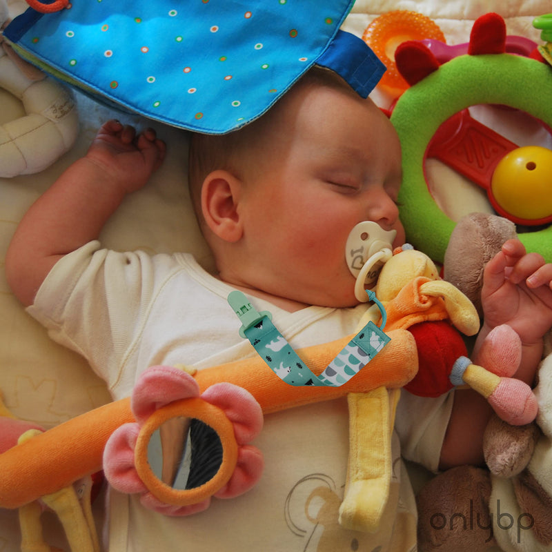 [Australia] - OnlyBP® Set 6 Baby Pacifier Holder Clip - Pacifier Clip for Boys and Girls Fits for Most Pacifiers - Protects Your Baby - Binkie Styles & Baby Teethers & Toys and Gift 