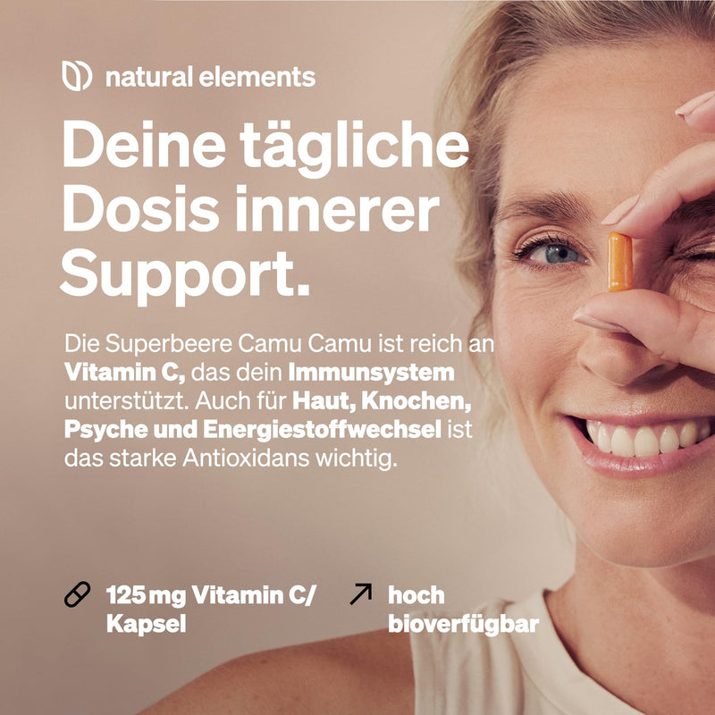 [Australia] - Camu Camu extract capsules - Vitamin C - 180 vegan capsules for 6 months - 500mg Camu-Camu extract per capsule - without unwanted additives, produced in Germany & laboratory tested 
