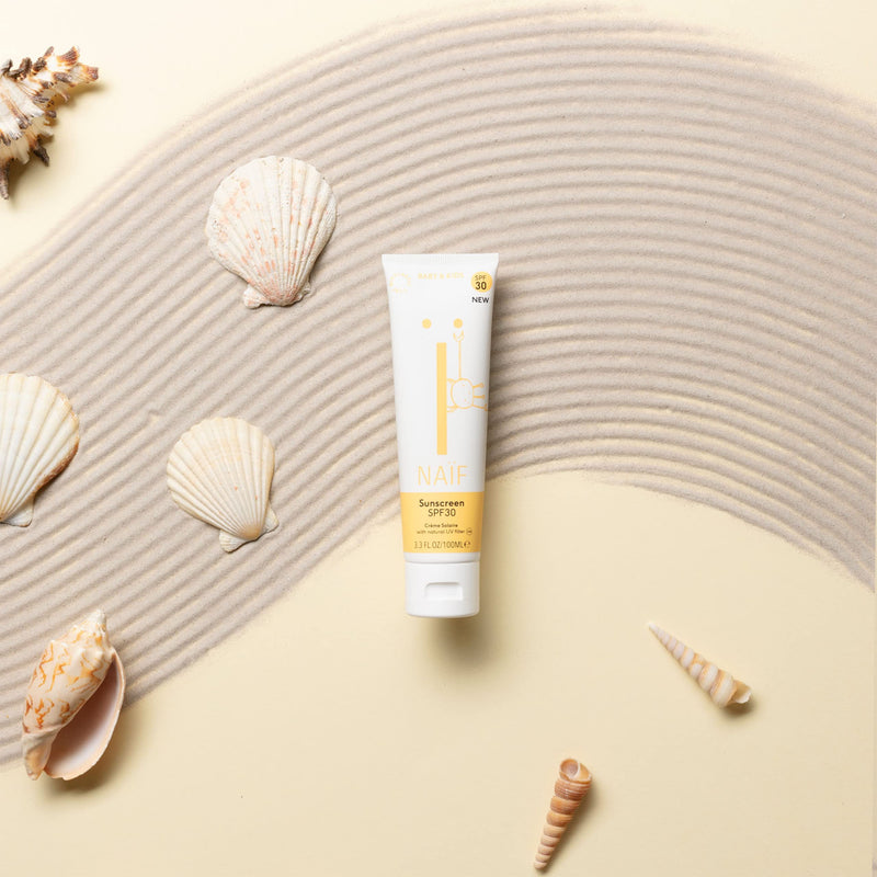 [Australia] - Naïf mineral-based sun cream - for babies and children - SPF 30 - UVA and UVB protection - dermatologically tested - without microplastics - 100ML 100 ml (pack of 1) SPF30 