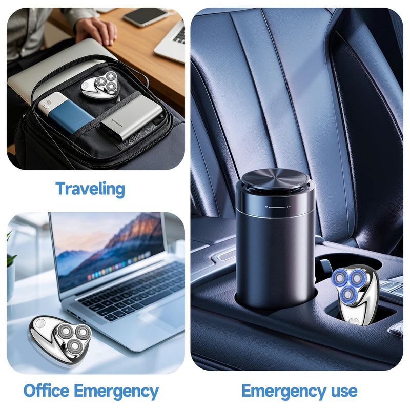 [Australia] - Mini Electric Shaver, Mini Portable Razor, USB Rechargeable Waterproof Shaver for Travel Office,Wet & Dry Electric Pubic Trimmer, Waterproof Body Groomer (for Men) 