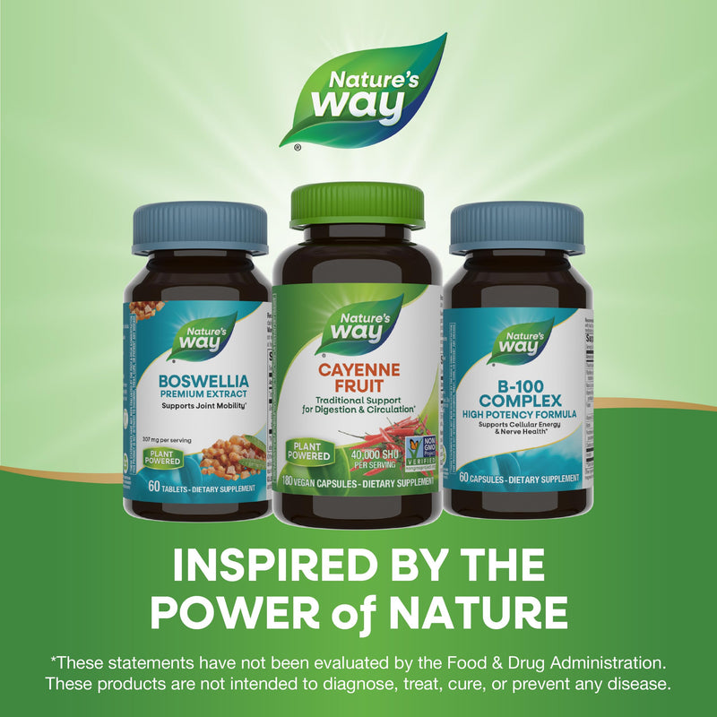 [Australia] - Nature's Way Cayenne Pepper, Traditional Digestion and Circulation Support*, Non-GMO Project Verified, Gluten Free, 180 Vegetarian Capsules (Packaging May Vary) 180 Count (Pack of 1) 