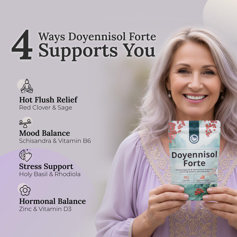 GB NUTRACEUTICAL Perimenopause & Menopause Supplements |14 Natural Ingredients for Hot Flushes, Night Sweats, Sleeplessness |All-in-One Complex with Sage, Red Clover, Maca| Vegan Friendly |90 Capsules
