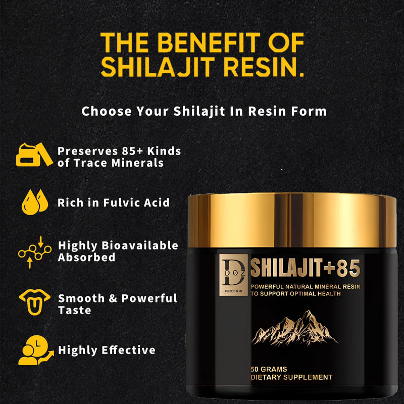 [Australia] - SHILAJIT DOZ - 50g | Premium gold quality | Natural Energy and Memory Booster | pure Himalayan extract | 85 minerals & fulvic acid | Health and immune boosting 