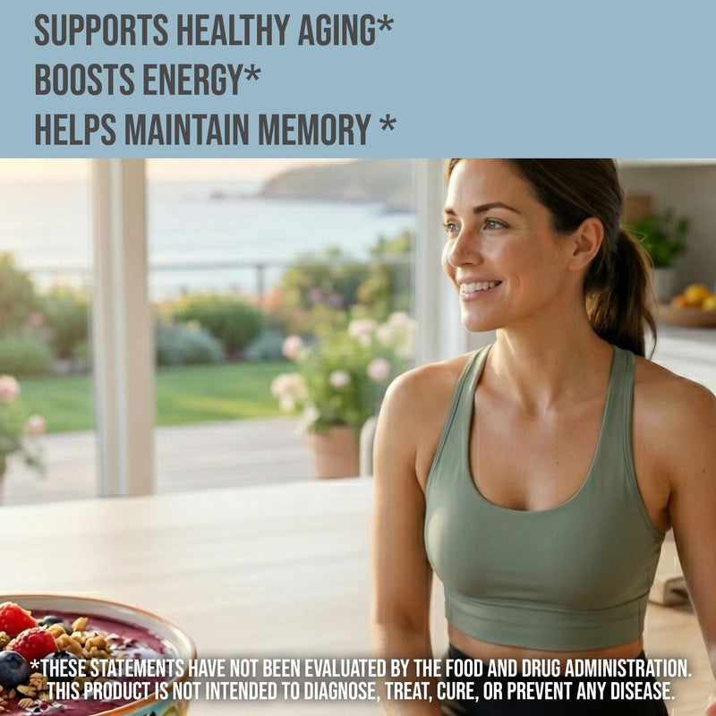 Hampton Distribution NAD+ Boost*: Advanced Cellular Energy Formula | with Vitamin C & Niacin | Supports Cognitive Function & Mitochondrial Health | 30 Capsules | Gluten-Free, Soy-Free Supplement 30 Count (Pack of 1)