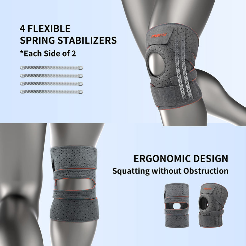 [Australia] - PROIRON knee bandage men/women, knee sleeves, orthopedic knee bandage meniscus, bandage knee sports, knee bandages, knee support knee pain running for sports, running, volleyball 1 piece gray 