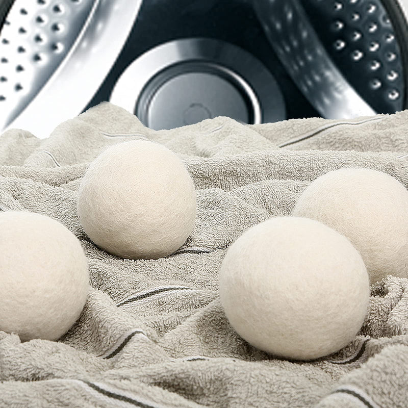 Wool Dryer Balls XHANGMZ 6 Pack XL Laundry Balls,New Zealand Wool Natural Organic Fabric,Baby Safe Without Chemical Additives,Clothing Anti Winding,Anti Static,Reusable,Saves Drying Time. 2.75"