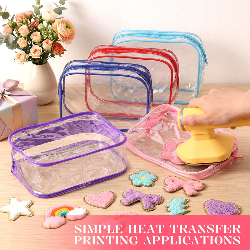 12 Pack DIY Clear Makeup Bags Kit for Girls,Multicolor Multicolor