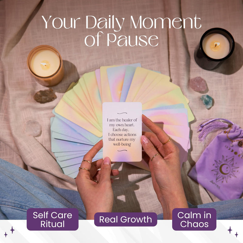 [Australia] - Mindfulness Cards for Stress Relief - 52 Daily Meditation Cards for Mindful Affirmations- Positive Affirmations Cards - Perfect Mindfulness and Self Care Gifts 