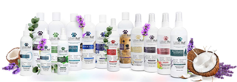 Lillian Ruff Leave-in Dog Conditioner & Detangler Spray - pH Balanced After-Bath No Rinse Hydrating Dog Conditioning Spray - Silky Shine Spray for Dry Skin, Itch Relief, Detangling & Dematting (8oz) Leave-in Conditioner Detangler - PawsPlanet Australia