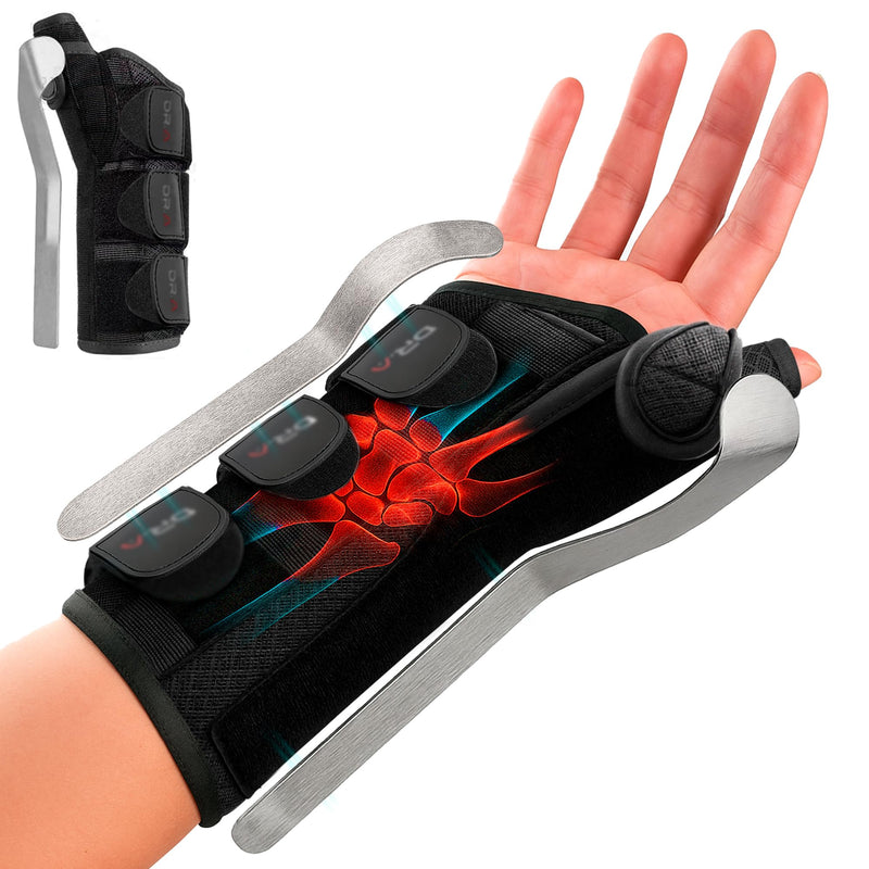Dr. Arthritis Carpal Tunnel Wrist Brace with Thumb Support, Multifunction Spica Splint & Hand Immobilizer for Tendonitis, De Quervain's & Tenosynovitis, wrist brace thumb spica splint and Thumb Brace, wrist and thumb brace Right Hand (L/XL)