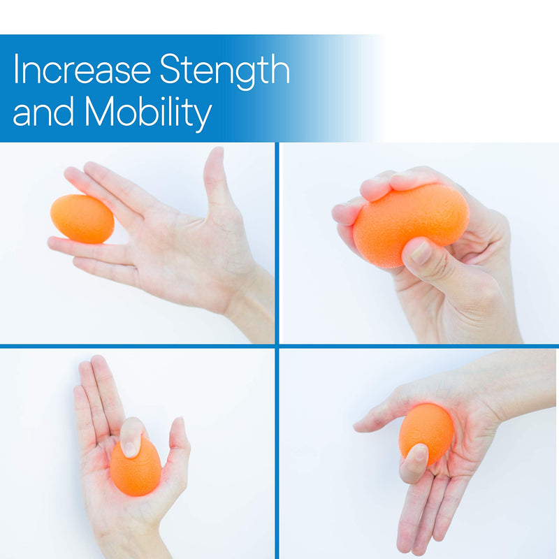 [Australia] - RMS 4-Pack Hand Exercise Balls - Physical & Occupational Therapy Kit for Strengthening Grip & Reducing Stiffness - Arthritis Pain Relief Exerciser for Rehabilitation, Fidget, Stress Relief 