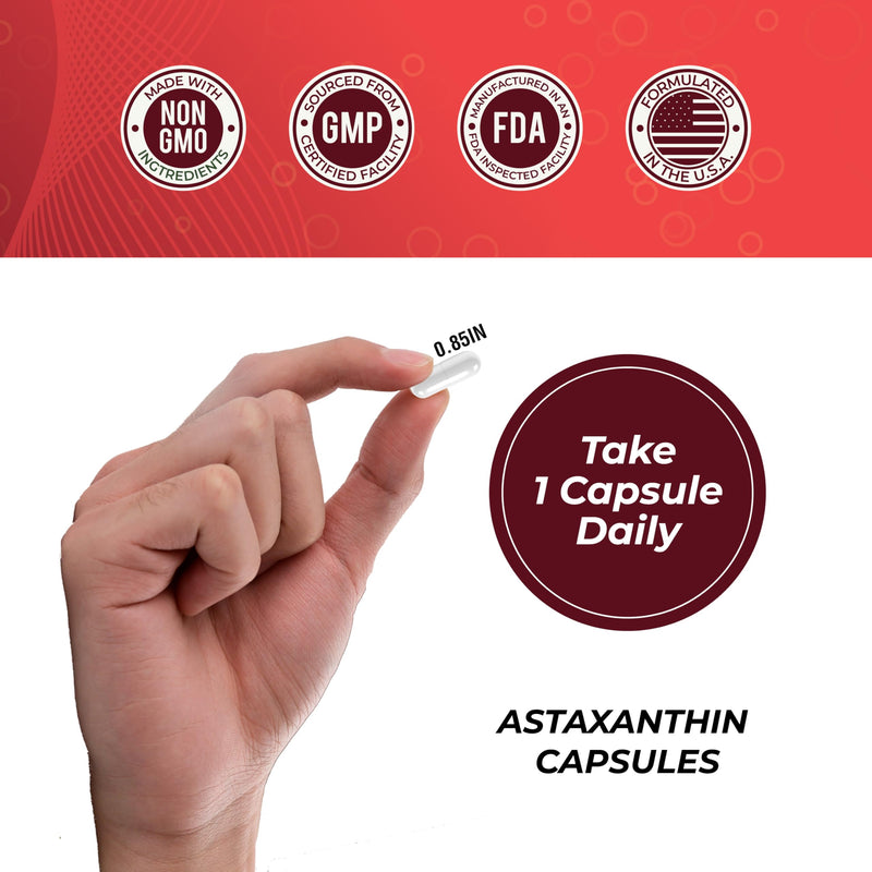 [Australia] - SUPER SUPPLEMENTS Astaxanthin 12mg, 60 Capsules, 2 Month Supply | Premium Astaxanthin Antioxidant | Fresh Microalgae Source | Supports Eye, Joint, Internal Circulation, Skin Health & Natural Tanning 