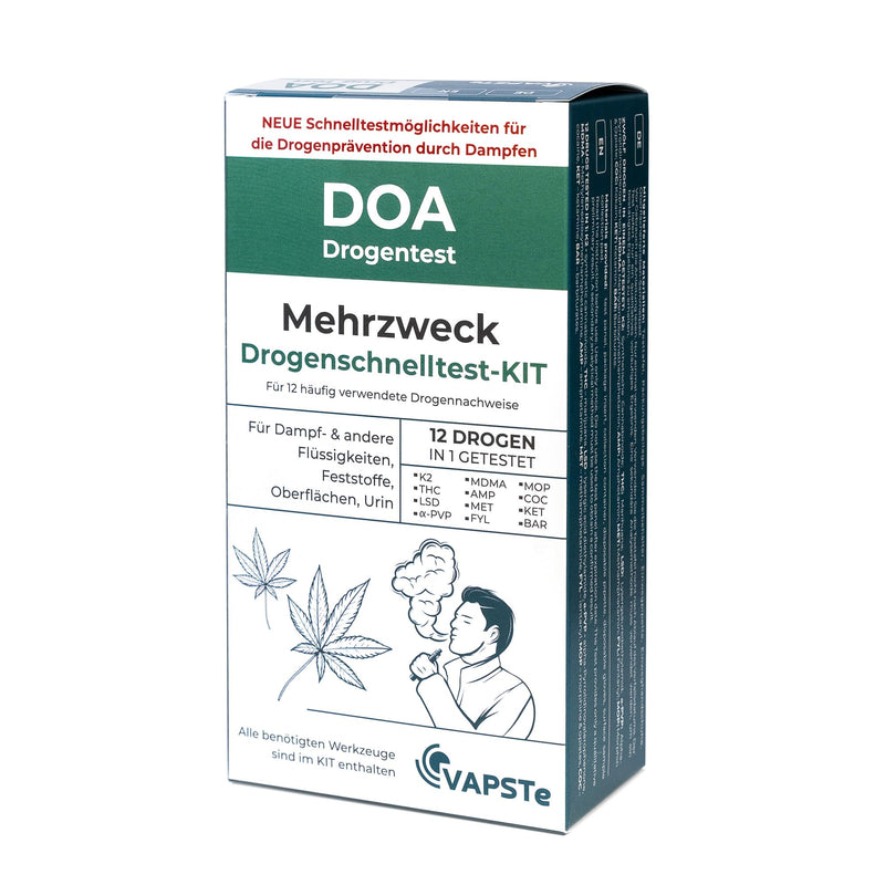 [Australia] - VAPSTE 12 in 1 drug test KIT for liquids, surfaces, urine, substances | Rapid drug test dip cards | Cocaine Cannabis THC Ecstasy LSD VAPE 