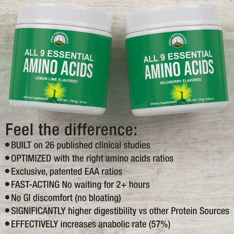 [Australia] - All 9 Essential Amino Acids Powder with 26 Clinical Studies. EAAs 32X Effective vs BCAA / BCAAS Branched Chain Aminos. Pre or Post Workout EAA Supplement for Energy and Muscle Growth. Lemon Lime 