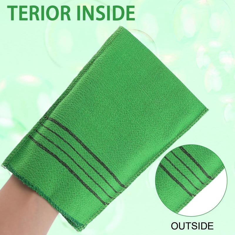[Australia] - WLLHYF Korean Exfoliating Gloves 12 Pack Body Exfoliating Glove Colorful Reusable Bath Washcloth Italy Towel for Deep Cleansing Dead Dry Skin Cells Multicolor B 