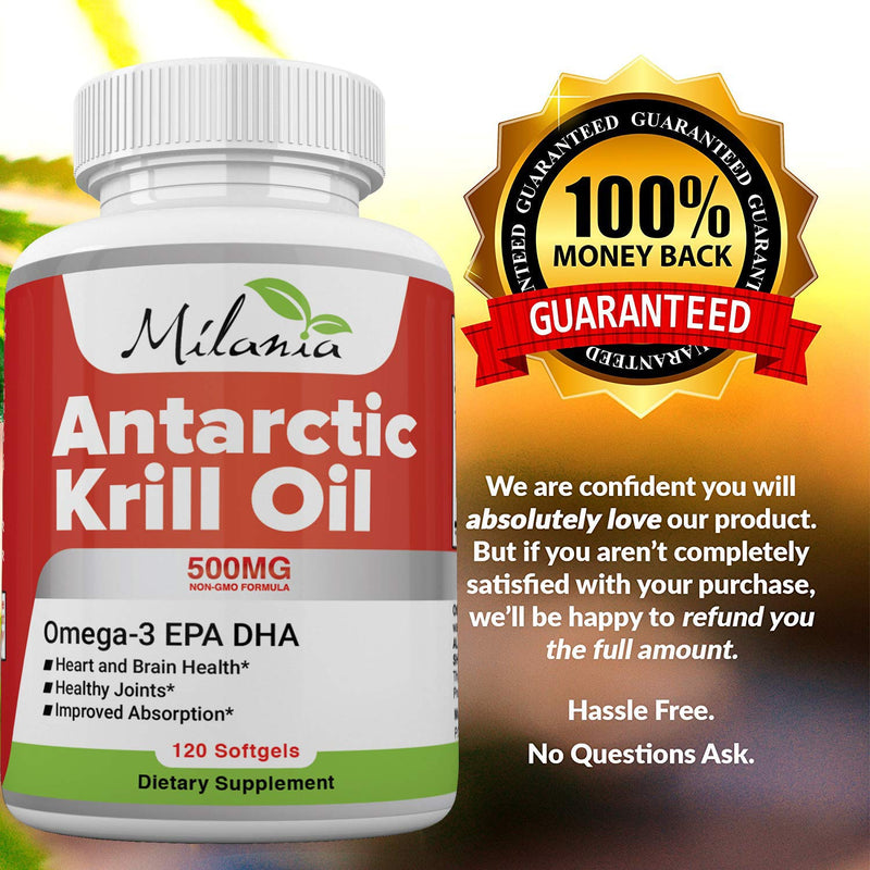 [Australia] - Antarctic Krill Oil - 120 Softgels - Omega-3 EPA, DHA, with Astaxanthin - Sourced from Red Krill - Maximum Strength - 500mg 120 Count (Pack of 1) 