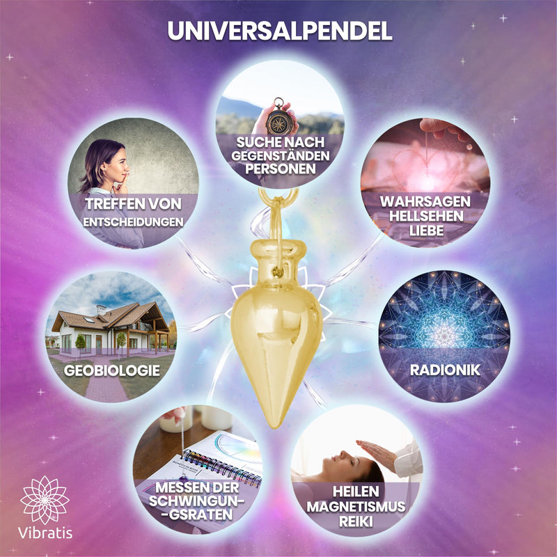 [Australia] - Esoteric Pendulum Golden Drop | Universal metal pendulum (geobiology, medicine, reiki, divination, radionics...) 