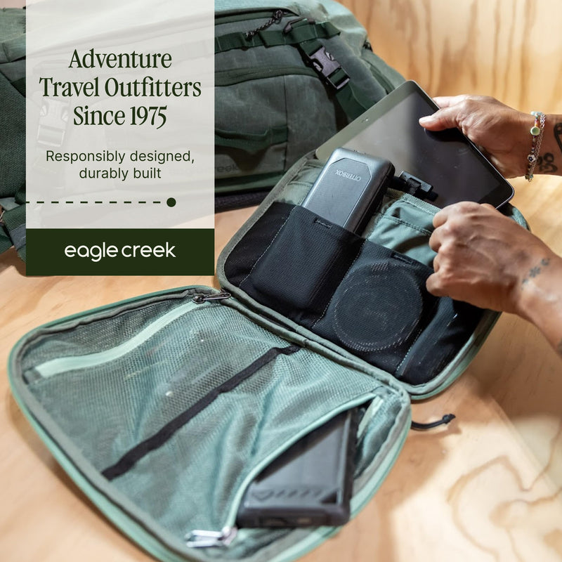 Eagle Creek Pack-It E-Tools Organizer Pro, Black | Compact Tech Accessory Pouch with Charging Cord Organizer, Small Tech Accessories Pouch, Travel Essentials