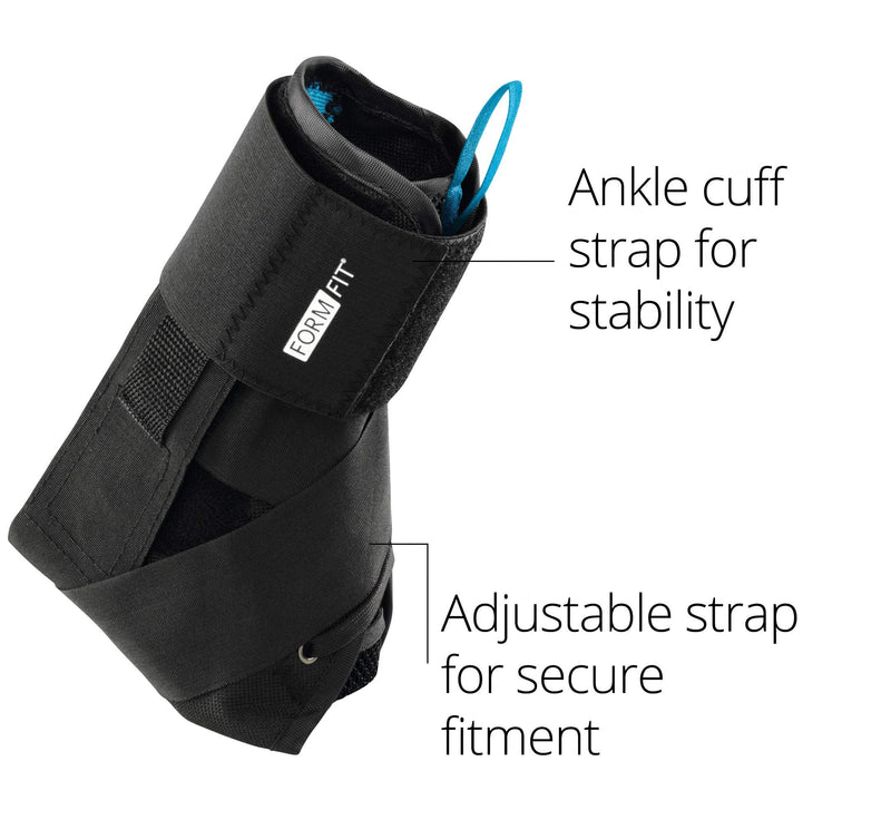 [Australia] - Ossur FormFit Ankle Brace with Speedlace & Figure 8 Straps | Single Pull Closure & Removable Semi-Rigid Stays | Ankle Immobilization Post Injury or Prophylactic Use | Durable Material | (Medium) 