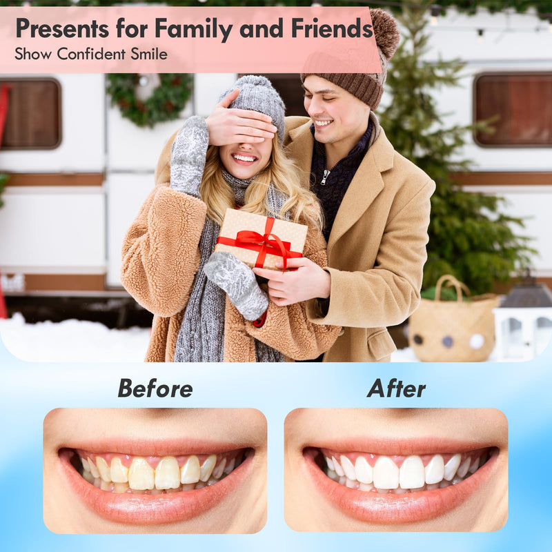 [Australia] - Rechargeable Tooth Polisher Kit for Daily Cleaning, Whitening and Polishing, Electric Dental Teeth Polisher with LED Light, 5 Brush Heads, 5 Speed Modes, Waterproof 1 Count (Pack of 1) White 