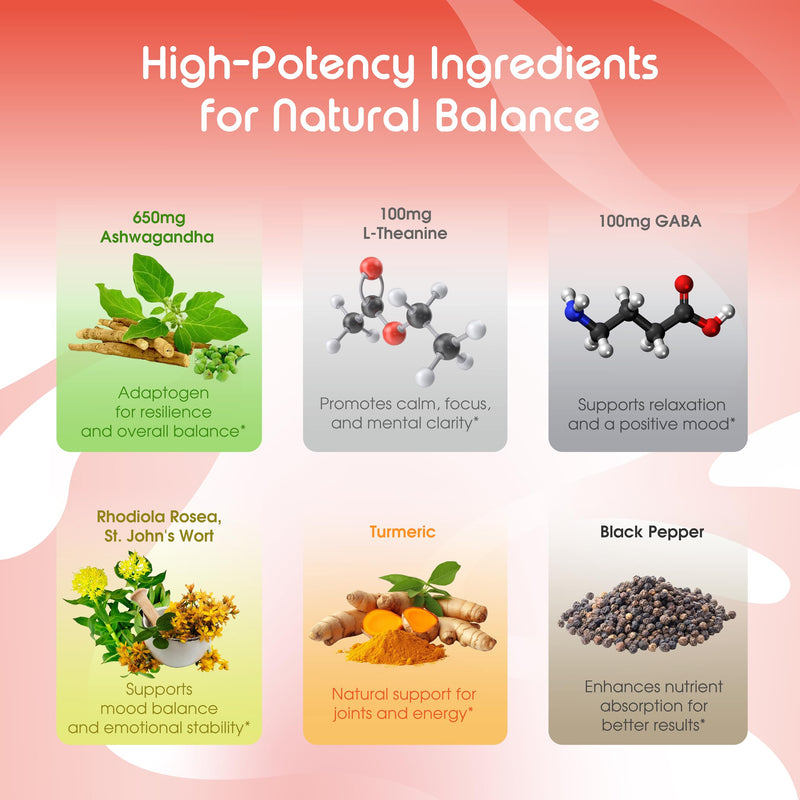 [Australia] - Ashwagandha Complex with L-Theanine, Turmeric, Rhodiola & St. John‚Äôs Wort ‚Äì Herbal Blend for Daily Wellness ‚Äì 240 Capsules 