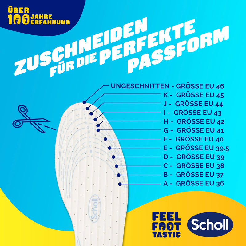 [Australia] - Scholl breathable insoles, extra thin, 1 pair 