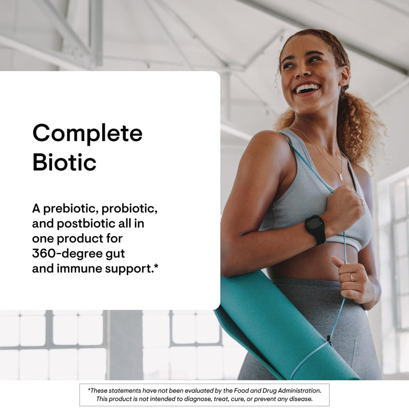 [Australia] - THORNE - Complete Biotic - Probiotic, Prebiotic & Postbiotic for Women, Men & Kids - Supports Gut, Digestive & Immune Health* - Occasional Constipation, Diarrhea, Gas & Bloating Relief* - 30 Servings 