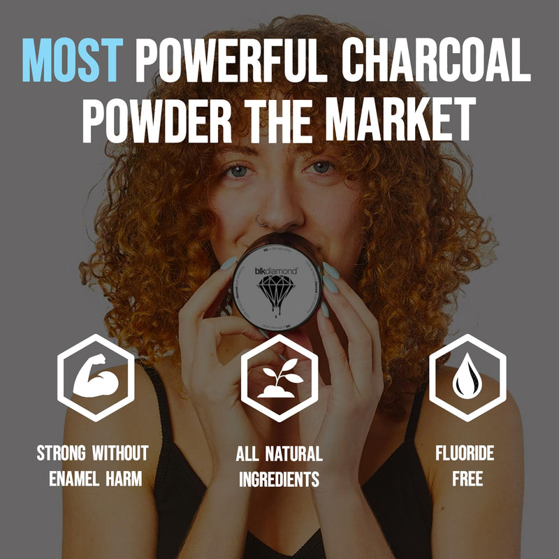 [Australia] - Premium Activated Charcoal Natural Coconut Teeth Whitening Powder - Safe for Enamel to get a Whiter and Brighter Smile - Organic Toothpaste Detoxifier 