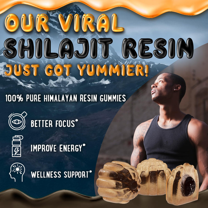 [Australia] - Pure Himalayan Shilajit Gummies - High Potency Gold Grade Resin - Energy Boost and Immune Support for Men and Women with Ashwagandha and Shatavari - 60 Gummy - Peach & Mango 60 Count (Pack of 1) 