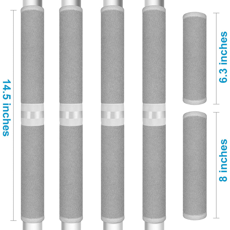[Australia] - Refrigerator Door Handle Covers, Set of 6, Keep Your Kitchen Appliance Clean from Food Stains, Smudges, Drips, Oil, Washable and Form-Fitting, Protector for Fridge, Ovens, Dishwashers(Grey) Grey, 6pcs 