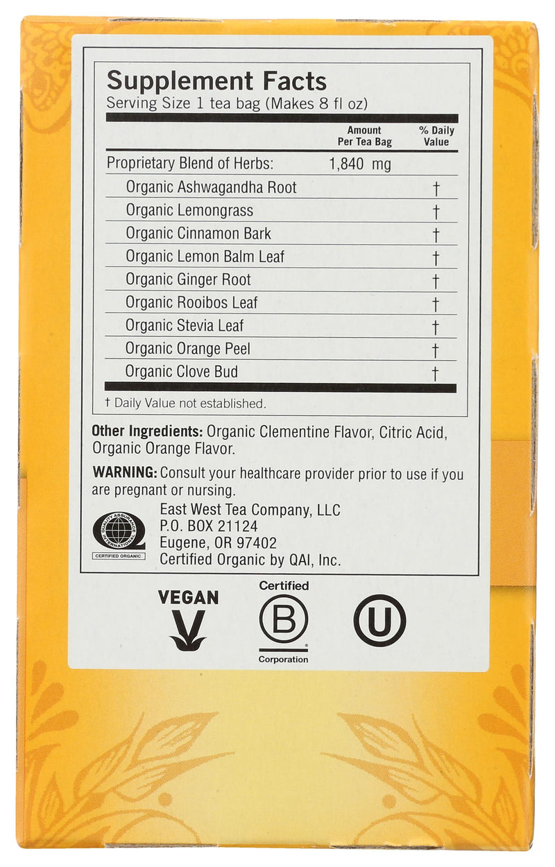 [Australia] - Yogi Tea Organic Sweet Clementine Stress Support Supplement, 16 Count 