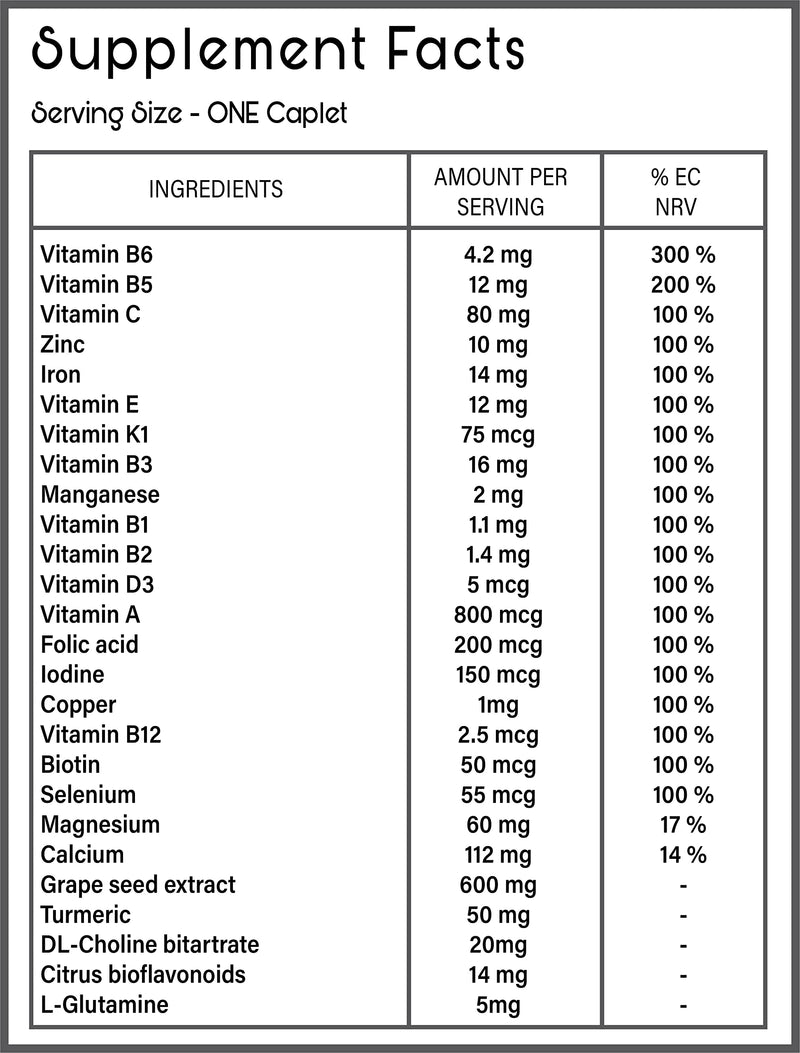 Premium+ - Ultimate A-Z Multivitamins | 60 Caplets | Vegetarian Certified - Nut Free - Vegetarian Society Approved - SOYA Free - Dairy Free - Essential Multivitamin + Minerals