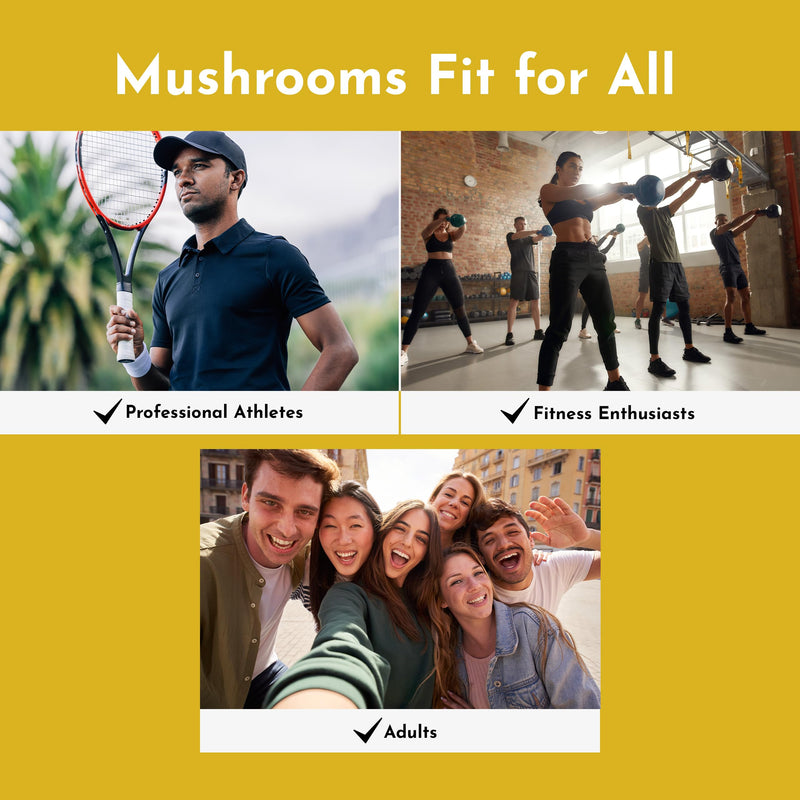 Mushroom Complex Supplements for Immune Support - Premium Lion’s Mane Mushroom Supplement Capsules with Chaga, Maitake & Reishi Mushroom - Supplement for Women & Men by B-Yond Performance, 60 Capsules